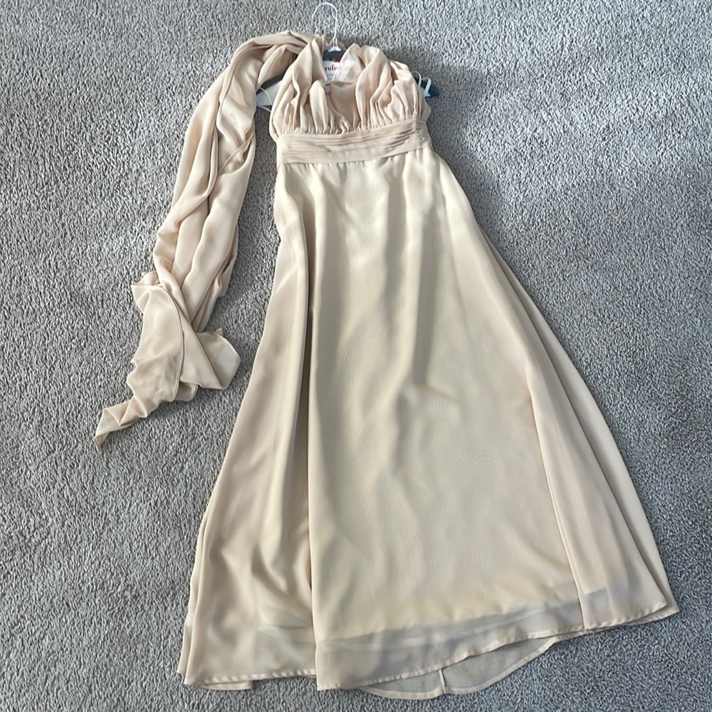 Girl’s Champagne Junior Bridesmaid Dress